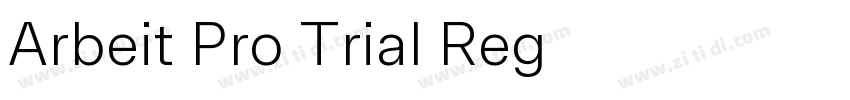 Arbeit Pro Trial Reg字体转换